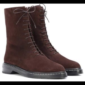 The Row brown suede boots
